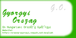 gyorgyi orszag business card